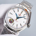 SEAMASTER AQUA TERRA 150M CO-AXIAL WHITE DIAL BLUE HAND