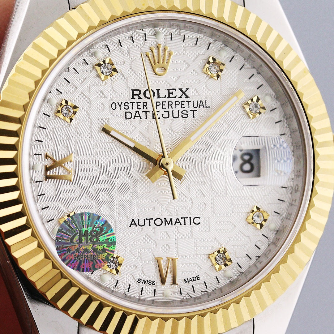 DATEJUST 41M GOLD CASE FLUTED MOTIF DIAL