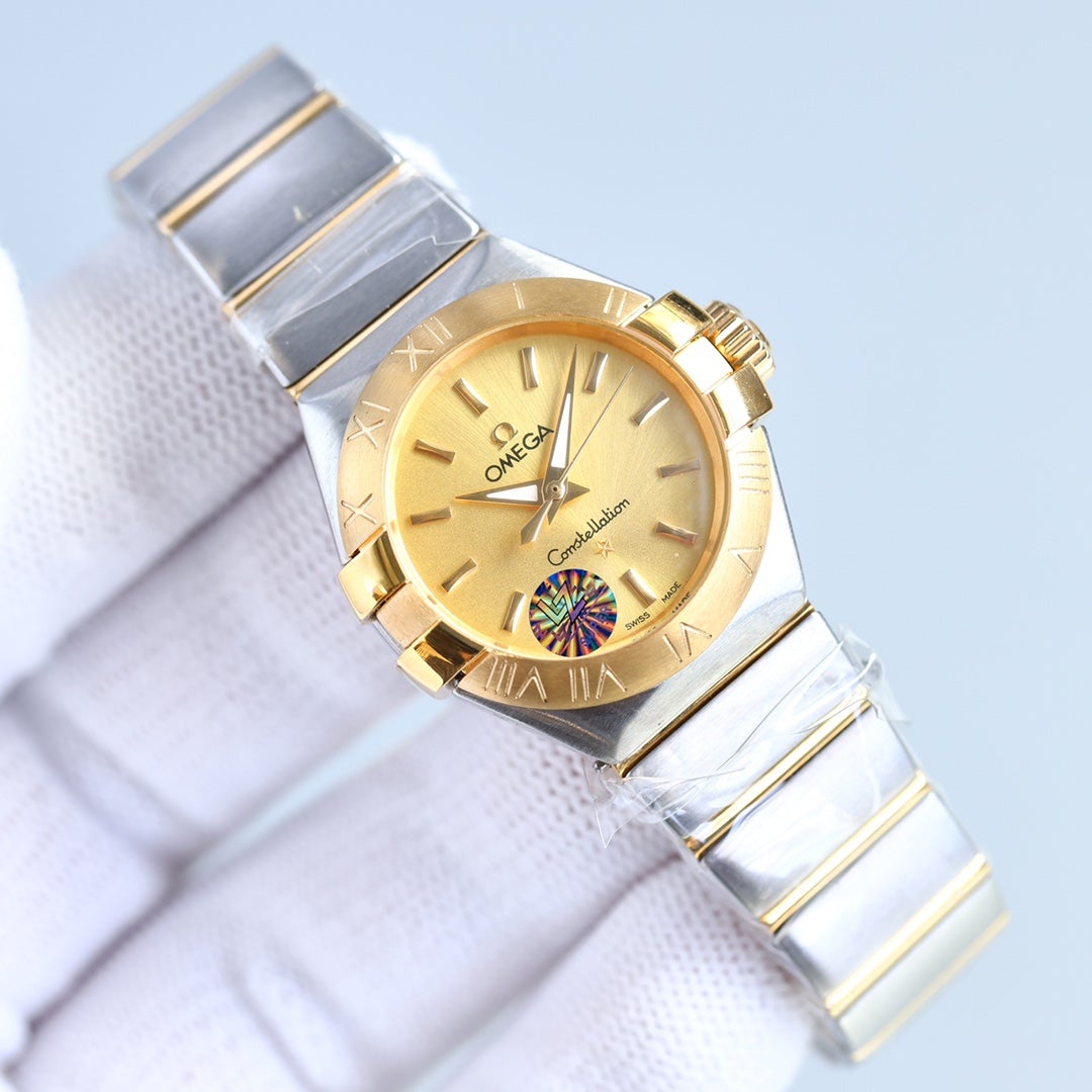 CONSTELLATION 27MM ROSE GOLD DIAMOND BEZEL