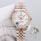 DATEJUST 31 TWO-TONE PINK GOLD STEEL GREY DIAL