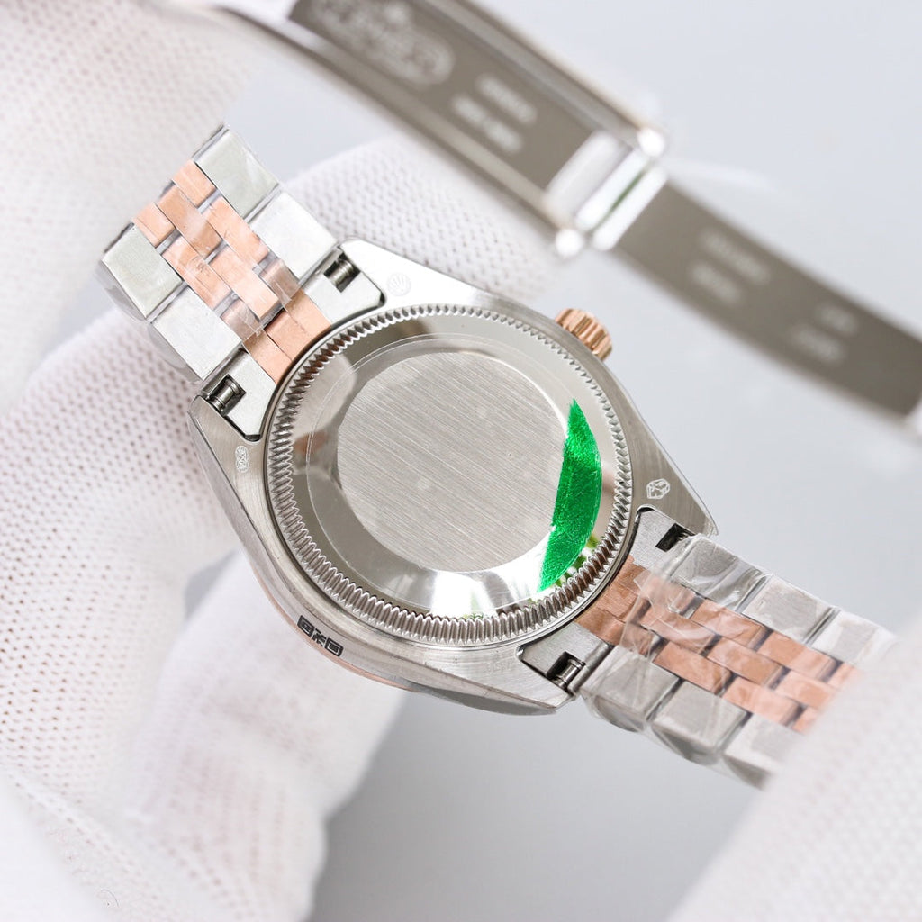 DATEJUST 31 TWO-TONE PINK GOLD STEEL GREY DIAL
