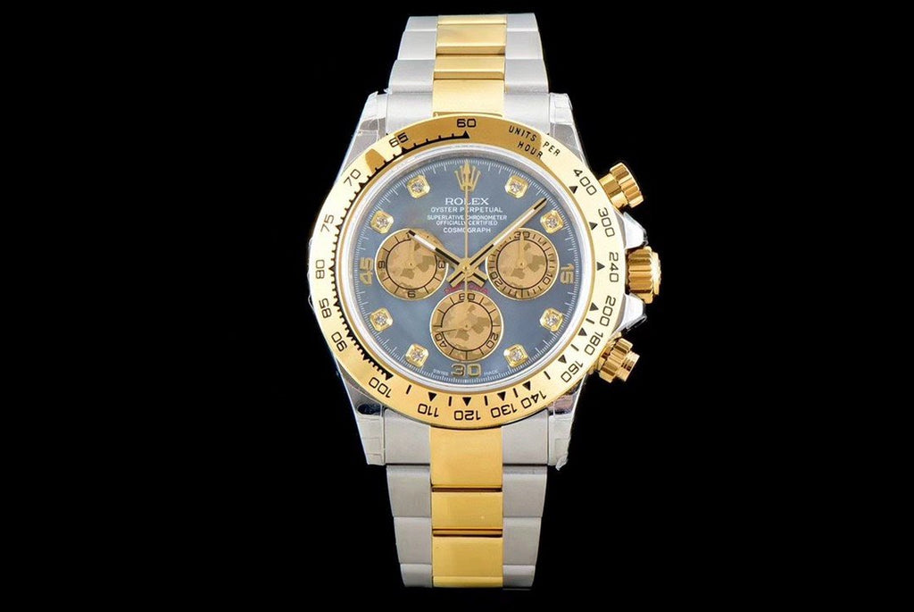 DAYTONA GOLD STEEL CUSTOM MOP DIAL DIAMOND NUMERALS